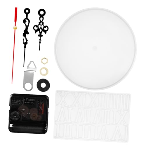 Homoyoyo 1Satz Uhren Silikonform für Epoxidharz Uhr Formen mit Mechanismus Robust und Wiederverwendbar für DIY Wanduhren und Kreative Bastelprojekte von Homoyoyo