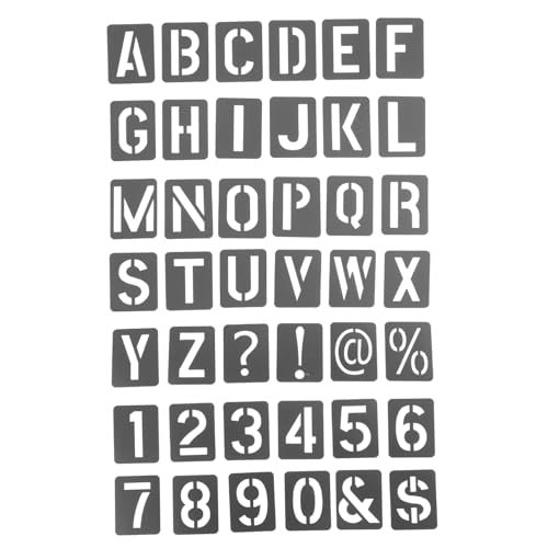 Homoyoyo 1Satz Wiederverwendbare Buchstabenschablonen für Holzmalerei DIY Wandkunst Schablonen für Projekte Flachen Oberflächen von Homoyoyo