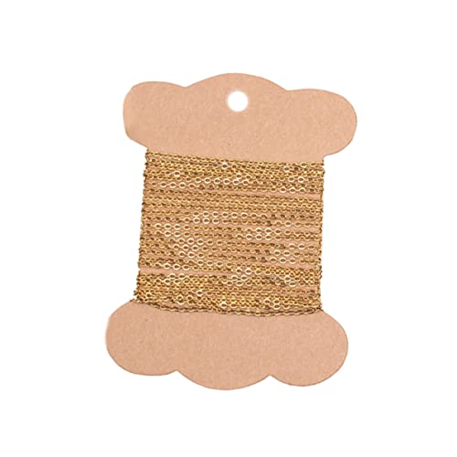 Homoyoyo 1Stück DIY Kette für Schmuckherstellung Quetschperlen Goldene Kette für Bastelprojekte Langlebig und Glänzend für Halsketten und Handwerkskunst Homoyoyo 1Stück DIY Kette für Schmuckherstellung Quetschperlen Goldene Kette für Bastelprojekte Langlebig und Glänzend für Halsketten und Handwerkskunst von Homoyoyo