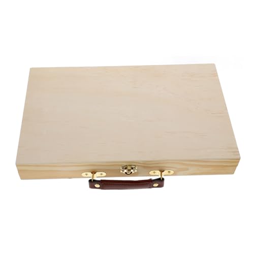 Homoyoyo 1Stück Holzaufbewahrungsbox Für Malutensilien Malbox Hochwertigem Paulownia Holz Mit Griff Aufbewahrung Für Pinsel Farben Und Zeichenbedarf von Homoyoyo