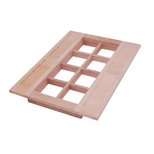 Homoyoyo 1Stück Mini Holzfenster Modell Für Puppenhaus DIY Landschaftsdekoration Mit Holzläden Requisiten Für Puppenhausmöbel Und Szenenlayout von Homoyoyo