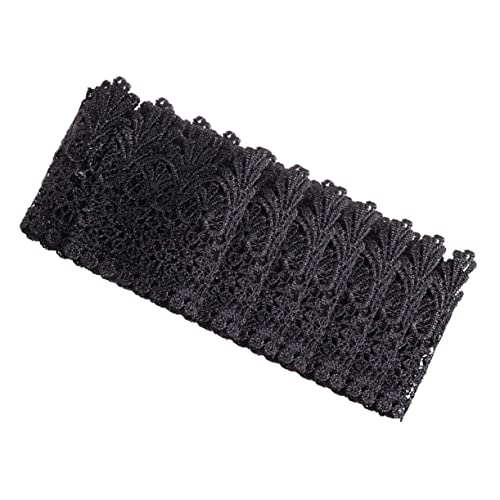 Homoyoyo 1Stück Schwarzes Spitzenband Breit Hochwertigem Polyester für DIY Kleidung und Handwerk Dekorative Spitze für Kreative Projekte und Bastelarbeiten von Homoyoyo
