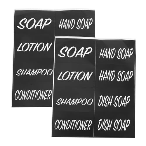 Homoyoyo 2 Bögen Badetiketten Waschpflegeetiketten Shampoo Aufkleber Toilettenetiketten Shampoo Spenderflaschen Badezimmerflaschen Etiketten Perlmutt Synthetikpapier Schwarz Homoyoyo 2 Bögen Badetiketten Waschpflegeetiketten Shampoo Aufkleber Toilettenetiketten Shampoo Spenderflaschen Badezimmerflaschen Etiketten Perlmutt Synthetikpapier Schwarz von Homoyoyo