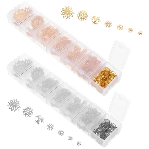 Homoyoyo 2 Boxen Blumige Perlenkappen aus Legierung für Schmuckherstellung DIY Bastelzubehör für Armbänder Halsketten Ohrringe Vielseitige Langlebige Schmuckperlen für Kreatives Gestalten Homoyoyo 2 Boxen Blumige Perlenkappen aus Legierung für Schmuckherstellung DIY Bastelzubehör für Armbänder Halsketten Ohrringe Vielseitige Langlebige Schmuckperlen für Kreatives Gestalten von Homoyoyo