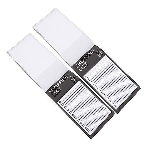 Homoyoyo 2 Notizbuch täglich Einkaufslistenplaner Einkaufslistenblöcke Magnetliste Tun Pads Kühlschrankeinkaufsliste magnetische Liste Magnet-Notizblöcke für den Kühlschrank Papier Schwarz von Homoyoyo