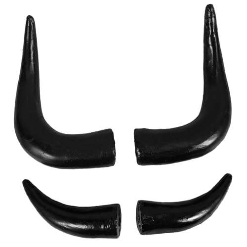 Homoyoyo 2 Paar Gothic Bull Horns Für Kostüm Stier – Schwarze Teufelshörner Für Halloween - DIY Stirnband Und Kostümpartys - Ideal Für Einzigartige Kostüme Und Verkleidungen Homoyoyo 2 Paar Gothic Bull Horns Für Kostüm Stier – Schwarze Teufelshörner Für Halloween - DIY Stirnband Und Kostümpartys - Ideal Für Einzigartige Kostüme Und Verkleidungen von Homoyoyo