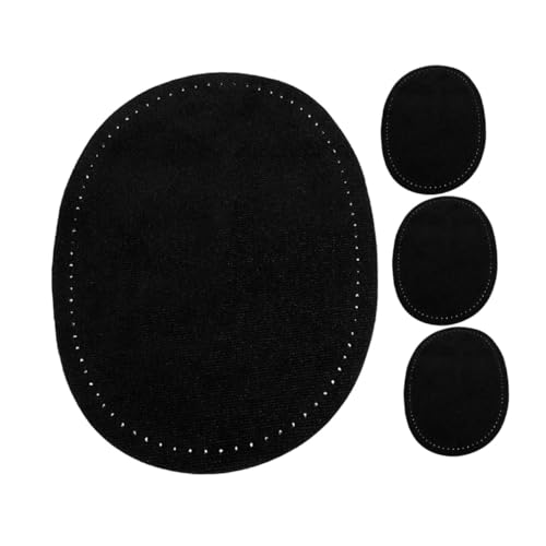 Homoyoyo 2 Paar Ovaler Ellbogenflicken aus Langlebigem Kunstleder zum Aufnähen DIY Reparatur patches für Jacken Pullover und Hosen Vorgebohrte Nählöcher für Einfache Anbringung und von Homoyoyo