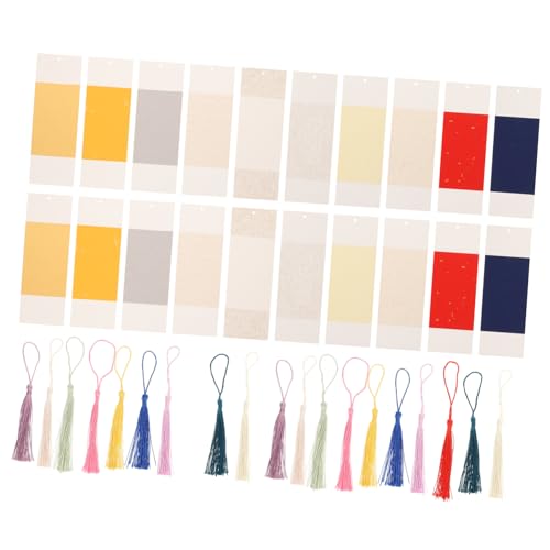 Homoyoyo 2 Packungen Kreative Chinesische Wachsfärbe Papier Lesezeichen mit Dekorativen Quasten Teilig Handgeschöpftes Xuan Papier Stilvolle DIY Hänger für Bücher und Geschenke von Homoyoyo