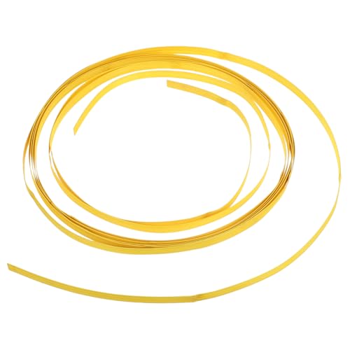 Homoyoyo 2 Rollen Bambusstreifen Bambusmaterial Holzwebstock Bambuswebprodukte Kunsthandwerk aus Bambusweberei handgefertigte Holzleisten Stöcke zum Basteln Webmaterial DIY Holzleiste Gelb von Homoyoyo