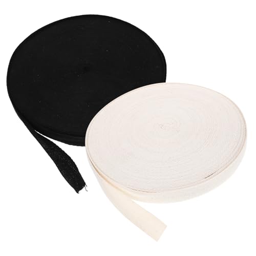 Homoyoyo 2 Rollen Baumwoll Köperband Breit Schwarz und Natur Baumwollband für Nähen DIY Handwerk Bekleidungsdekoration Homoyoyo 2 Rollen Baumwoll Köperband Breit Schwarz und Natur Baumwollband für Nähen DIY Handwerk Bekleidungsdekoration von Homoyoyo