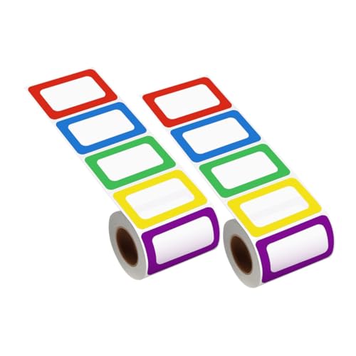 Homoyoyo 2 Rollen Bunte Namensschild Etiketten Beschreibbar Selbstklebend Langlebige Namensaufkleber für Schule Büro und Haushalt Glattes Vielseitig Beschriftbar Praktische Homoyoyo 2 Rollen Bunte Namensschild Etiketten Beschreibbar Selbstklebend Langlebige Namensaufkleber für Schule Büro und Haushalt Glattes Vielseitig Beschriftbar Praktische von Homoyoyo