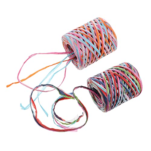 Homoyoyo 2 Rollen Bunte Raffiabänder DIY Geschenkverpackungsband Papier Strapazierfähige Dekobänder Rot Blau und Hellblau Grün für Bastelarbeiten Geschenkverpackung und Festlichkeiten Homoyoyo 2 Rollen Bunte Raffiabänder DIY Geschenkverpackungsband Papier Strapazierfähige Dekobänder Rot Blau und Hellblau Grün für Bastelarbeiten Geschenkverpackung und Festlichkeiten von Homoyoyo
