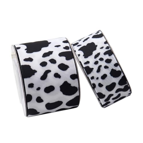 Homoyoyo 2 Rollen Geschenkband mit Kuhmuster Polyester Ripsband Flexible Langlebige Stoffbänder DIY Bastelband für Geschenkverpackung Party Blumenstraußdeko Breit Lang Homoyoyo 2 Rollen Geschenkband mit Kuhmuster Polyester Ripsband Flexible Langlebige Stoffbänder DIY Bastelband für Geschenkverpackung Party Blumenstraußdeko Breit Lang von Homoyoyo