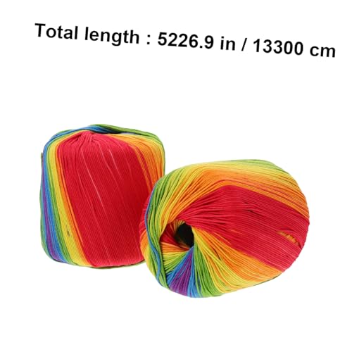 Homoyoyo 2 Rollen Gradient Baumwollgarn Weiches Häkelgarn für DIY Stricken Flexible Handarbeitsfäden für Pullover Decken Taschen Hautfreundlich Langlebig und Farbenfroh Homoyoyo 2 Rollen Gradient Baumwollgarn Weiches Häkelgarn für DIY Stricken Flexible Handarbeitsfäden für Pullover Decken Taschen Hautfreundlich Langlebig und Farbenfroh von Homoyoyo