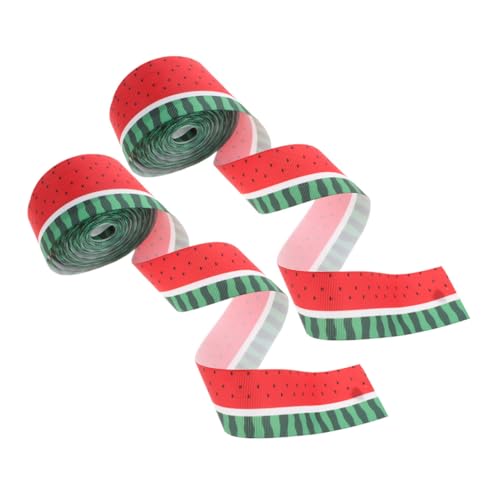 Homoyoyo 2 Rollen Gurtband Mit Wassermelonenmuster Geschenkband Ripsband Zum Verpacken Drahtband Für DIY Wassermelonen Ripsband Band Mit Obstmotiv Haarschleifenband Aus Polyester Homoyoyo 2 Rollen Gurtband Mit Wassermelonenmuster Geschenkband Ripsband Zum Verpacken Drahtband Für DIY Wassermelonen Ripsband Band Mit Obstmotiv Haarschleifenband Aus Polyester von Homoyoyo