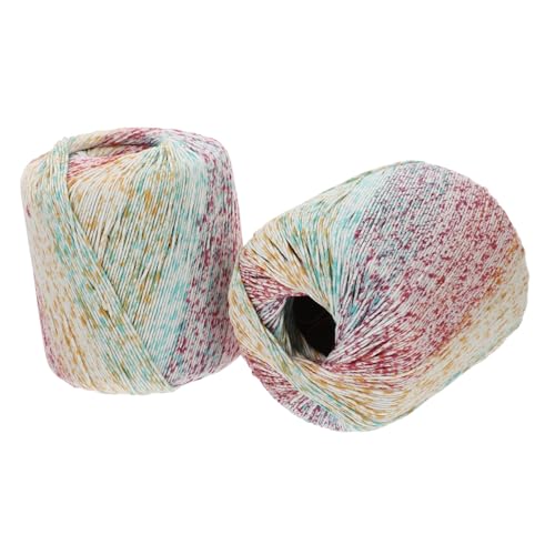 Homoyoyo 2 Rollen Häkel Baumwollfaden Buntes Garn Zum Häkeln Dünne Seilkordel Strickgarn Strickschnur Seil Dickes Baumwollgarn Handgefertigtes Strickseil Baumwollseil Knoten DIY Homoyoyo 2 Rollen Häkel Baumwollfaden Buntes Garn Zum Häkeln Dünne Seilkordel Strickgarn Strickschnur Seil Dickes Baumwollgarn Handgefertigtes Strickseil Baumwollseil Knoten DIY von Homoyoyo