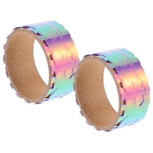 Homoyoyo 2 Rollen Halloween Geschenkband Pet Klebeband mit Farbverlauf und Kürbismotiv Vielseitig Haftend und Reißfest für Geschenkverpackung und DIY Dekoration zu Halloween von Homoyoyo