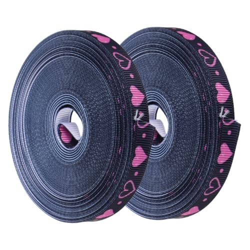 Homoyoyo 2 Rollen Herzmuster Geschenkband Yards DIY Schleifenband für Haarbögen Partydeko Geschenkverpackung Valentinstag Hochzeit Bastelband Homoyoyo 2 Rollen Herzmuster Geschenkband Yards DIY Schleifenband für Haarbögen Partydeko Geschenkverpackung Valentinstag Hochzeit Bastelband von Homoyoyo