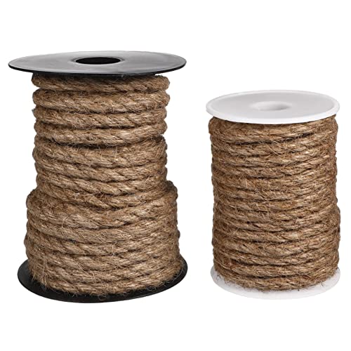 Homoyoyo 2 Rollen Juteseil für DIY Bastelprojekte Natürliche Hanfschnur Vielseitig Einsetzbar für Garten Verpackung und Dekoration von Homoyoyo