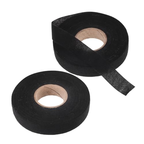 Homoyoyo 2 Rollen Kabelbaum Samtstoff Isolierband Selbstklebendes Kabelbaumband Kabelbaumschutz Kabelband Isolierband Flammhemmendes Flanell Schwarz von Homoyoyo
