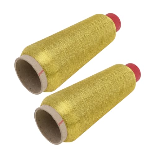 Homoyoyo 2 Rollen Metallisches Stickgarn für Maschinenstickerei und Kreuzstich Reißfest Langlebig für Nähprojekte und Kreative Bastelarbeiten von Homoyoyo