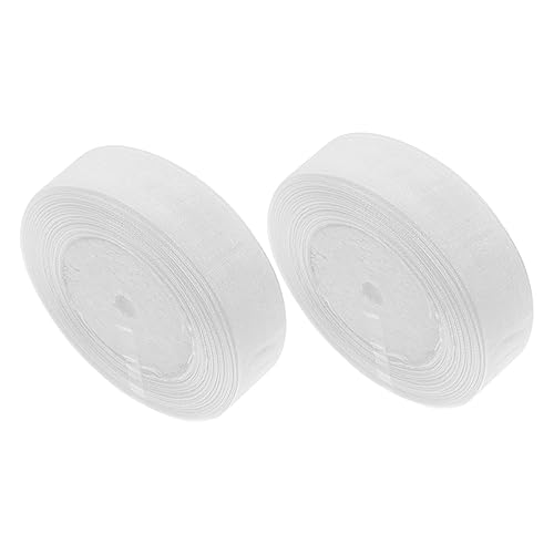 Homoyoyo 2 Rollen Organza Bänder Transparentes Geschenkband für DIY Hochzeitsdekoration und Bastelprojekte Vielseitige Leichte Satinbänder mit Festlichem Flair von Homoyoyo