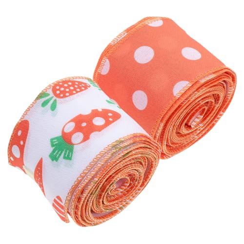 Homoyoyo 2 Rollen Osterband Bastelbänder Zu Ostern Mesh-stoffband Geschenkband Zu Ostern Fröhliche Osterbänder Polyester Homoyoyo 2 Rollen Osterband Bastelbänder Zu Ostern Mesh-stoffband Geschenkband Zu Ostern Fröhliche Osterbänder Polyester von Homoyoyo