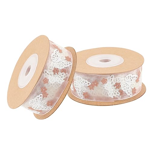 Homoyoyo 2 Rollen Schmetterlingsband Verschleißfestes Geschenkband zum Basteln DIY Kleidung Haaraccessoires Weihnachtliches Dekorationsband Zuschneidbar Glatte Oberfläche Wiederverwendbar Homoyoyo 2 Rollen Schmetterlingsband Verschleißfestes Geschenkband zum Basteln DIY Kleidung Haaraccessoires Weihnachtliches Dekorationsband Zuschneidbar Glatte Oberfläche Wiederverwendbar von Homoyoyo