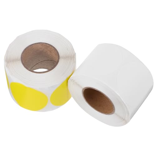 Homoyoyo 2 Rollen Selbstklebende Runde Etiketten für Thermodrucker Bunte Aufkleber für Geschenkverpackungen und Büroorganisation von Homoyoyo