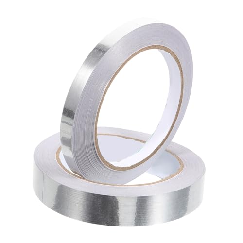 Homoyoyo 2 Rollen Selbstklebendes Scrapbooking Tape Dekoratives Metallisches Klebeband für DIY Bastelprojekte Gebürstetes Silber für Alben Tagebücher Kreative Gestaltung von Homoyoyo