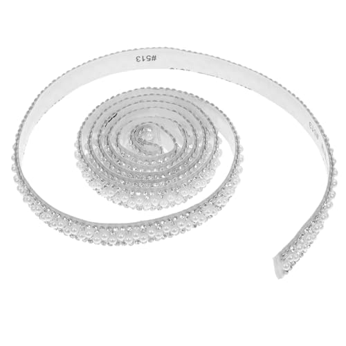 Homoyoyo 2 Rollen Selbstklebendes Strassband mit Weißen Perlen und Breitem Kristallbesatz DIY Dekoratives Perlenrhinestone Band für Kleidung Schuhe Taschen und Bastelverzierung Homoyoyo 2 Rollen Selbstklebendes Strassband mit Weißen Perlen und Breitem Kristallbesatz DIY Dekoratives Perlenrhinestone Band für Kleidung Schuhe Taschen und Bastelverzierung von Homoyoyo