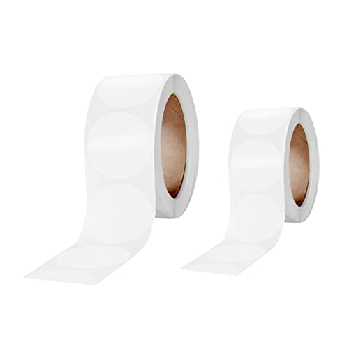 Homoyoyo 2 Rollen Transparente Rundaufkleber Selbstklebende Etiketten für DIY Projekte Partys und Verpackungen Praktische Klebepunkte für Verschiedene Oberflächen von Homoyoyo