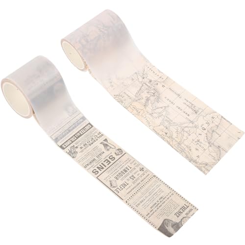 Homoyoyo 2 Rollen Vintage Scrapbook Tape DIY Klebeband für Scrapbooking Handgefertigte Dekoration Vintage Stil für Journal und Kreative Projekte von Homoyoyo