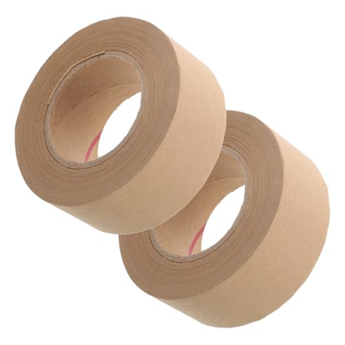 Homoyoyo 2 Rollen Wasseraktiviertes Leinwandrahmenband Wasserlösliches Klebeband für Bildaufhängung Malerei Sicherung Langlebig Stark Schützend für Kunstwerke und Rahmen von Homoyoyo