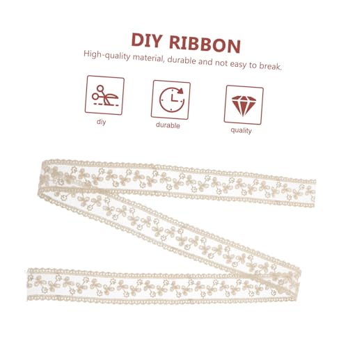 Homoyoyo 2 STÜCK Besticktes Spitzenband Kopfband Material für DIY Schleifen Haarschmuck Basteln Beige Strapazierfähig Geschenkverpackung Dekorationsband Homoyoyo 2 STÜCK Besticktes Spitzenband Kopfband Material für DIY Schleifen Haarschmuck Basteln Beige Strapazierfähig Geschenkverpackung Dekorationsband von Homoyoyo