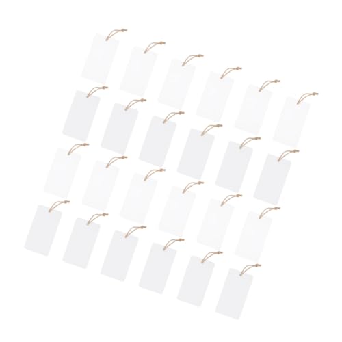 Homoyoyo 2 Sätze Acryl Hängeetiketten Transparent Weiß Blanko Beschriftbar mit Schnur für Küchen Aufbewahrung Körbe Boxen DIY Organizer Zubehör von Homoyoyo
