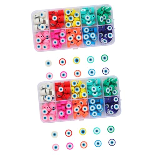 Homoyoyo 2 Sätze Evil Eye Perlen Set Diy Schmuck Bastelperlen Für Armbänder Und Kleine Charmante Polymer Clay Perlen Für Kreative Projekte Und Geschenkideen 150 Stück * 2 Homoyoyo 2 Sätze Evil Eye Perlen Set Diy Schmuck Bastelperlen Für Armbänder Und Kleine Charmante Polymer Clay Perlen Für Kreative Projekte Und Geschenkideen 150 Stück * 2 von Homoyoyo