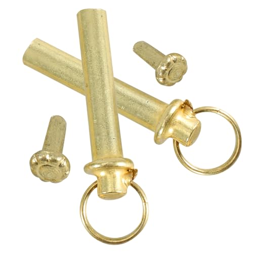 Homoyoyo 2 Sätze Faltbarer Lüfter Niet Gold mit Ring Stabiles Handfächer Achsen Reparaturzubehör Einfache Montage für Faltbare Holzfächer DIY Lüfter Befestigungselemente von Homoyoyo
