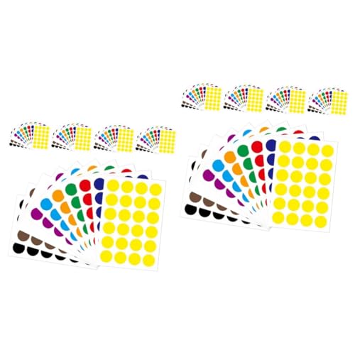 Homoyoyo 2 Sätze Farbpunkt-aufkleber Journal -aufkleber Klebrige Punktaufkleber Runde Aufkleber Etiketten Selbstklebend Farbige Punktaufkleber Runde Farbige Aufkleber Papier 50 Blätter * 2 von Homoyoyo