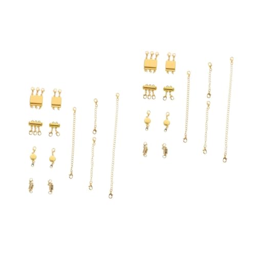 Homoyoyo 2 Sätze Halskettenverschluss Set Reihige und Reihige Kettenverbinder mit Verlängerungskette Hochwertigem Legierungs Material für Diy Schmuckherstellung und Mehrschichtige Homoyoyo 2 Sätze Halskettenverschluss Set Reihige und Reihige Kettenverbinder mit Verlängerungskette Hochwertigem Legierungs Material für Diy Schmuckherstellung und Mehrschichtige von Homoyoyo