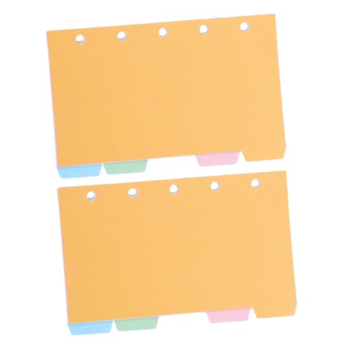 Homoyoyo 2 Sätze Heftklammern Aus Papier Registerkarten Für Separator Trennzeichen Seitenteiler Lockeres Blatt Farbig Gestanzt Tab Markierungen Buchseite Veranstalter Index Ordnerteiler von Homoyoyo