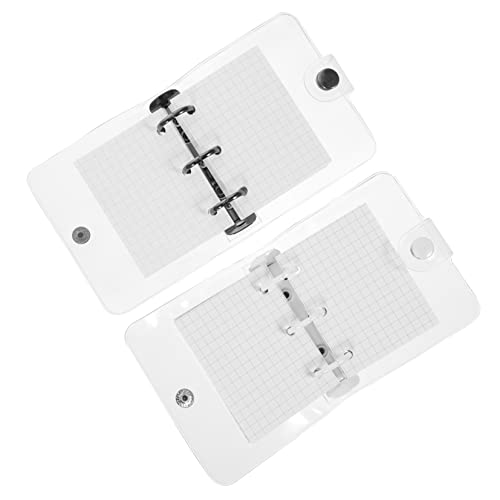 Homoyoyo 2 Sätze Mini Ring Notizbuch mit Cover Eleganter und Tragbarer Loseblatt Planer für Schule Büro und Persönliche Notizen Schwarz und Weiß von Homoyoyo