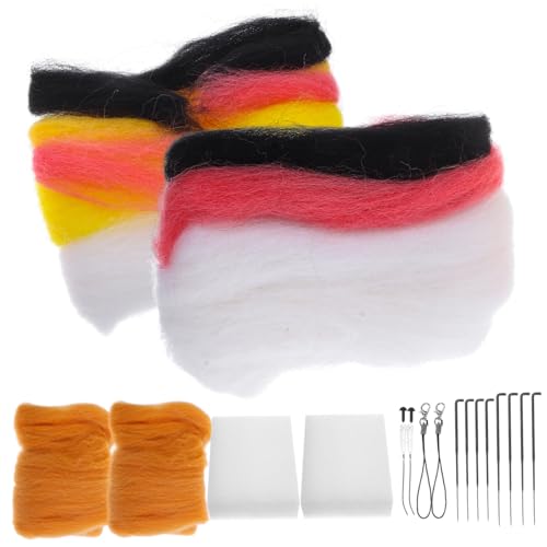 Homoyoyo 2 Sätze Nadelfilz Komplettset DIY Wollfilz Bastelset für Anfänger mit Filzwolle und Materialien zum Kuscheltier Selbermachen Inklusive Niedliche Hundemotive für Kreative von Homoyoyo