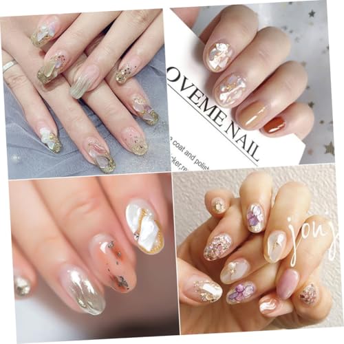 Homoyoyo 2 Sätze Natürliche Muschelflocken Nageldekoration Nagelkunst Zubehör Leicht Langlebig Kreative Maniküre für Damen Elegantes DIY Nail Ornament von Homoyoyo