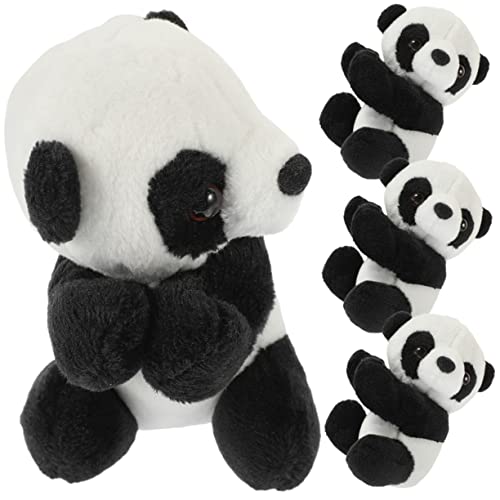 Homoyoyo 2 Sätze Panda-clip-puppe Ausgestopft Süßes Stationäres Süße Mini-plüschtiere Clip Panda Puppe Mini Panda Büroklammern in Tierform Panda-clip Für Notizen Kurzer Plüsch 4 Stück * 2 von Homoyoyo