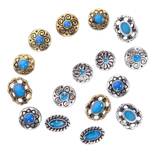 Homoyoyo 2 Sätze Retro Nail Charms mit Einzigartigem Muster Einfache Anwendung Vielseitige Nageldekoration für DIY Maniküre bei Hochzeit Geburtstag Weihnachten und Alltag von Homoyoyo
