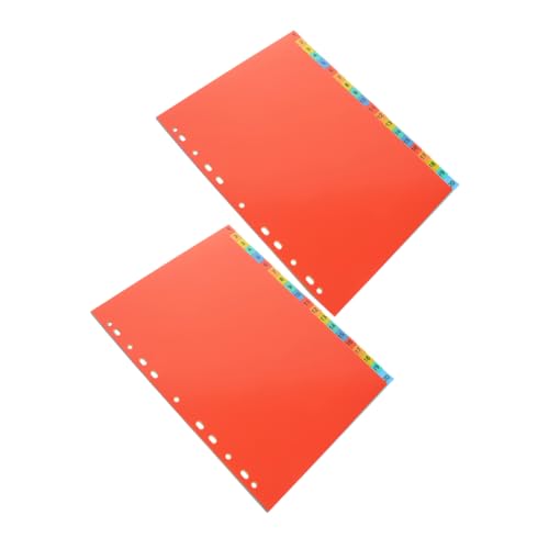 Homoyoyo 2 Sätze Ringbuch Trennblätter Plastikkarten mit Indexseiten für Schule und Büro Vielseitig Einsetzbar für Organisation und Dokumentenmanagement von Homoyoyo
