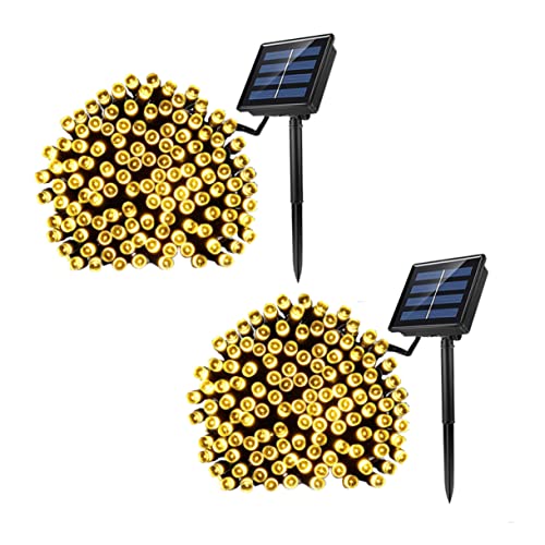 Homoyoyo 2 Sätze Solarbetriebene LED Lichterkette Wasserdichte Lichter für Garten und Weihnachtsdekoration für Außenbereich Party und Festlichkeiten von Homoyoyo
