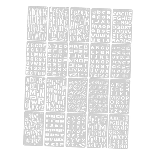 Homoyoyo 2 Sätze Teiliges Buchstaben Schablonen aus Langlebigem Kunststoff Wiederverwendbare Alphabet Stencils für DIY Journale Graffiti Planer und Kreative Malvorlagen für Vielseitige Homoyoyo 2 Sätze Teiliges Buchstaben Schablonen aus Langlebigem Kunststoff Wiederverwendbare Alphabet Stencils für DIY Journale Graffiti Planer und Kreative Malvorlagen für Vielseitige von Homoyoyo