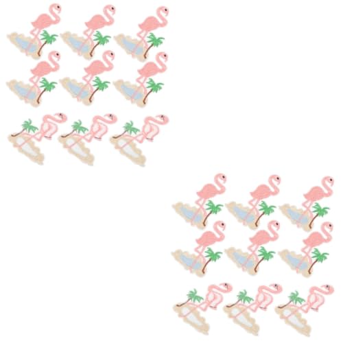 Homoyoyo 2 Sätze Teiliges Flamingo Stickapplikationen Zum Aufnähen Bunte Stoffaufnäher Für Kleidung Diy Bastelbedarf Detailreiche Modeverzierung Für Jacken Kleider Hüte 10 Stück * 2 von Homoyoyo